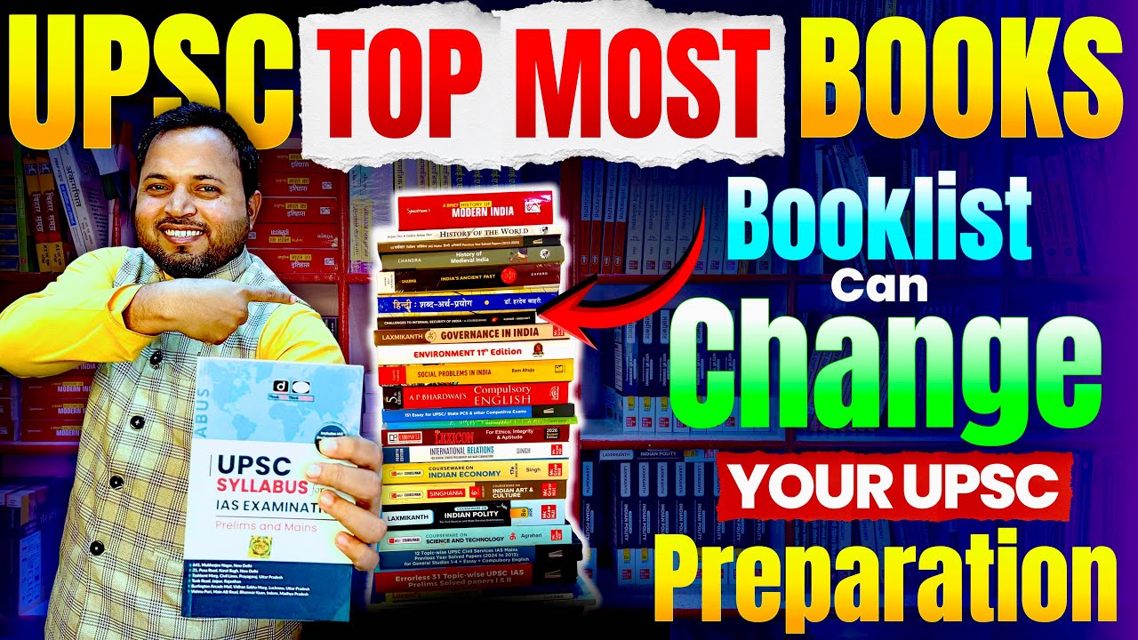 UPSC Most Important Books For 2026-27 | Upsc Booklist by Topper | Upsc Booklist 