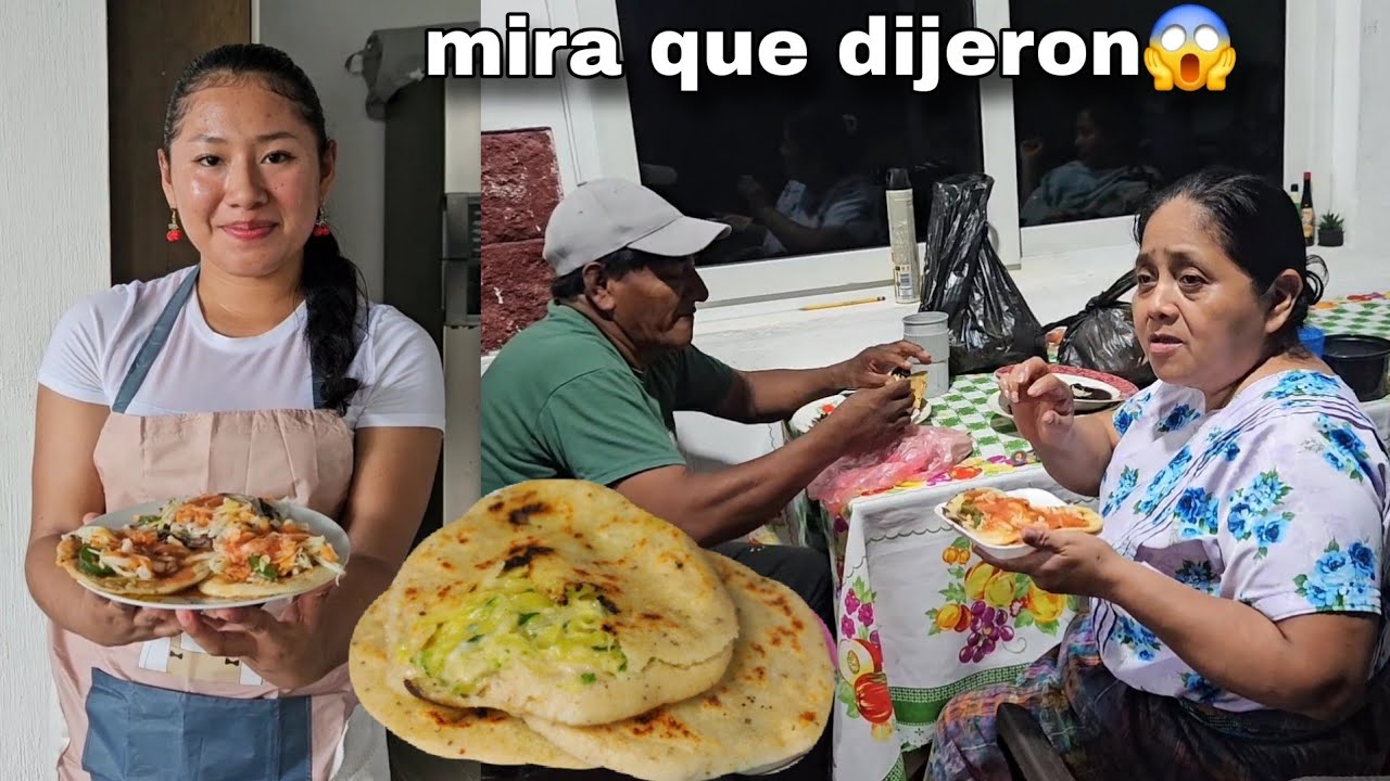 MIS SUEGROS prueban mis PUPUSAS SALVADOREÑAS🇸🇻, mira como me quedaron😱