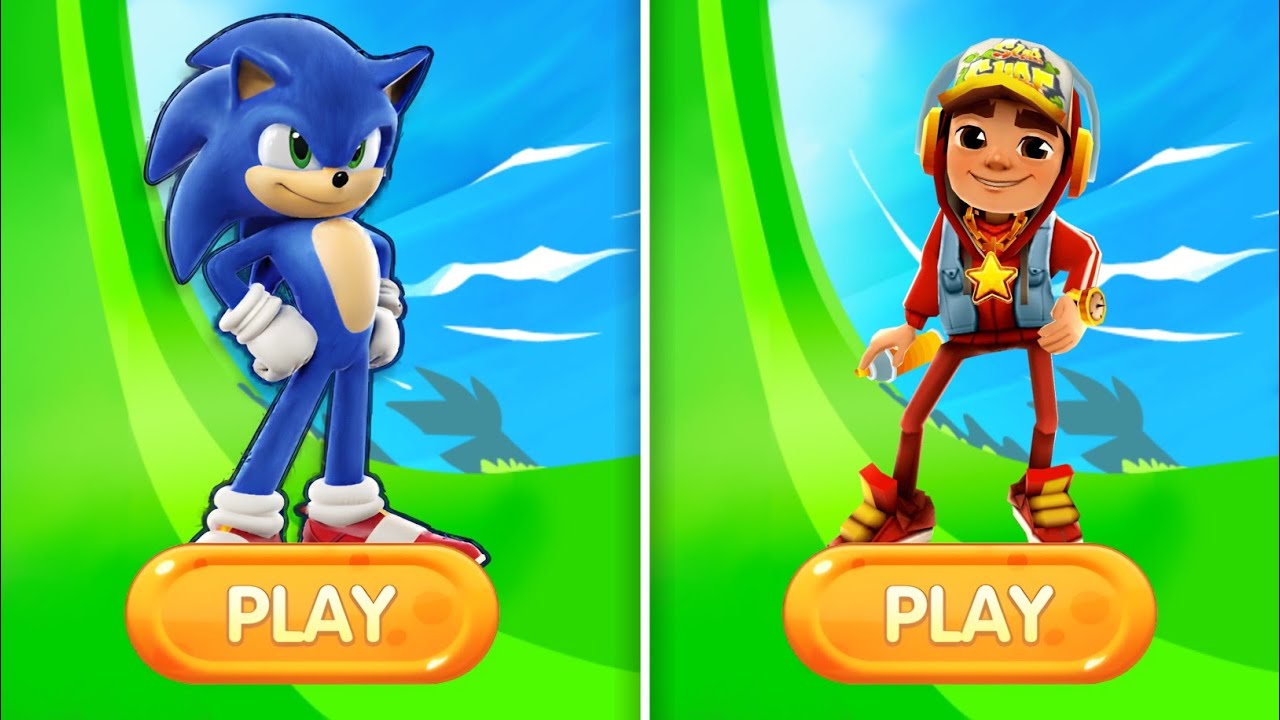 Sonic Dash Vs Subway Surfers - Movie Sonic Vs All Boss Zazz Egman All characters unlocked 