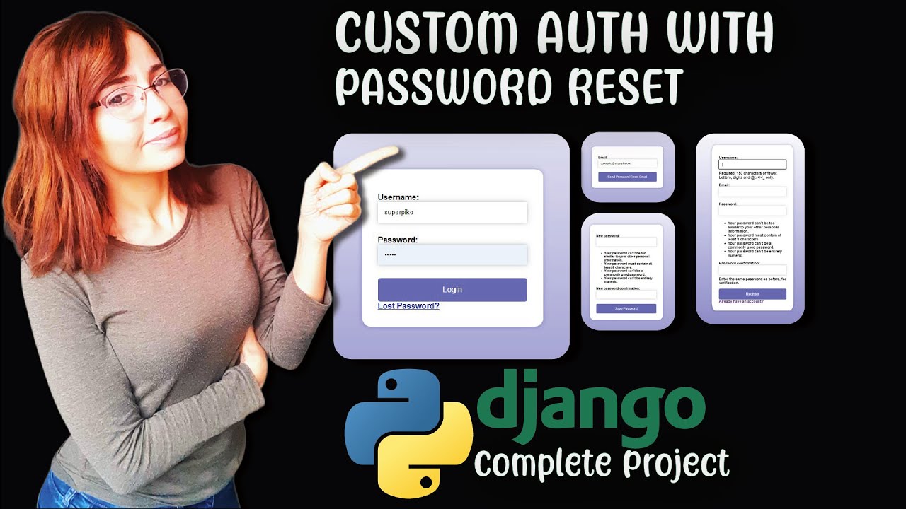 Python Django Authentication System with Password Reset; Complete Project Beginner Friendly Tutorial