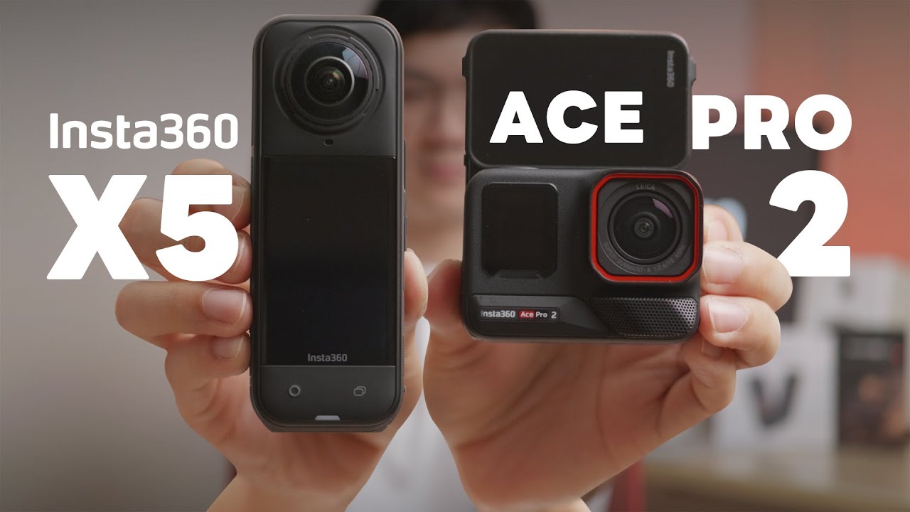 รีวิวเปรียบเทียบการใช้งานกล้อง Insta360 X5 Vs Ace Pro 2 | BankBlue