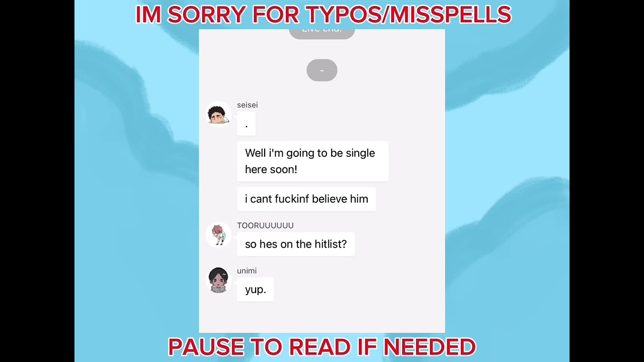 Michael in the bathroom | Angry too | Hanamaki angst | Haikyuu texting story live au