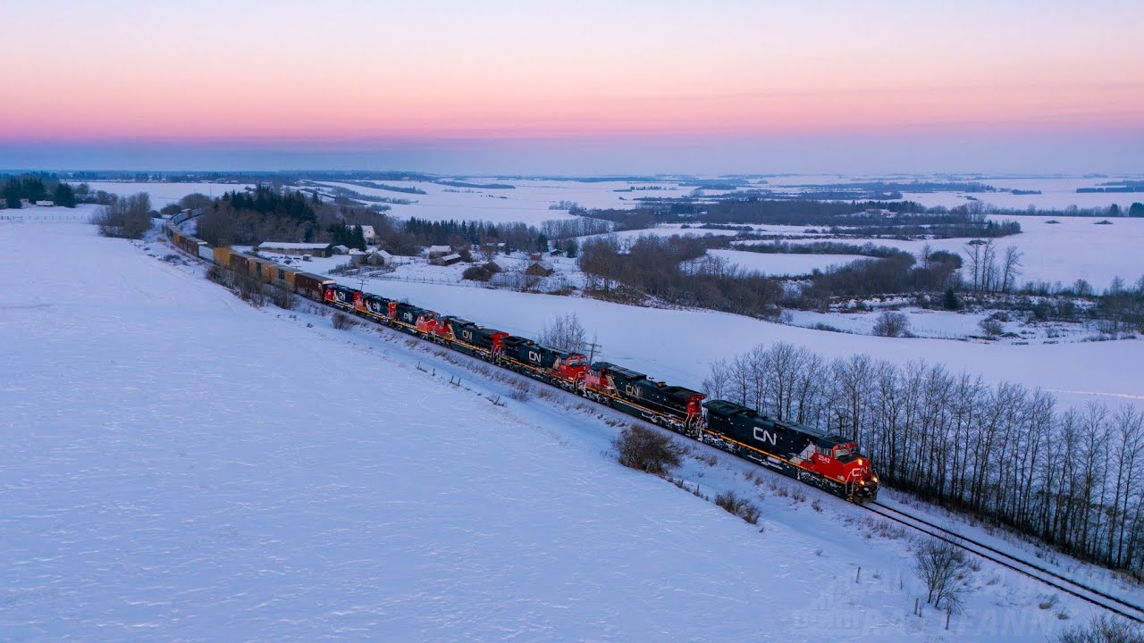 A HUGE Seven Engine Consist Leads a MASSIVE A418 Down the Westlock Subdivision!