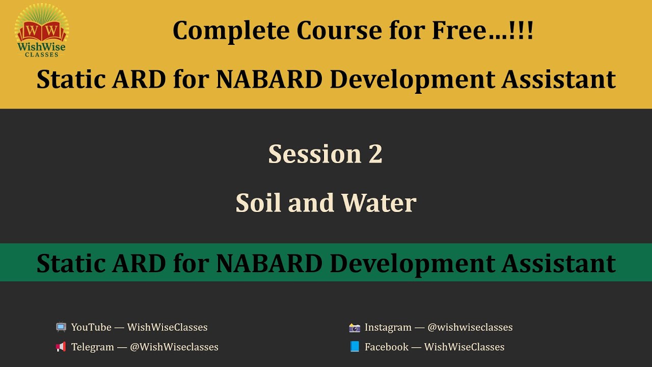 Static Agriculture for NABARD DA 2026 | Introduction to Agriculture | Session  2 | Complete Coverage