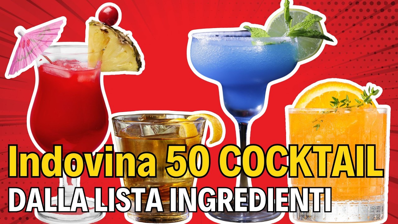 Indovina il cocktail dagli ingredienti! 🍹 50 drink in 5 secondi! 🎯 Sfida da veri esperti!