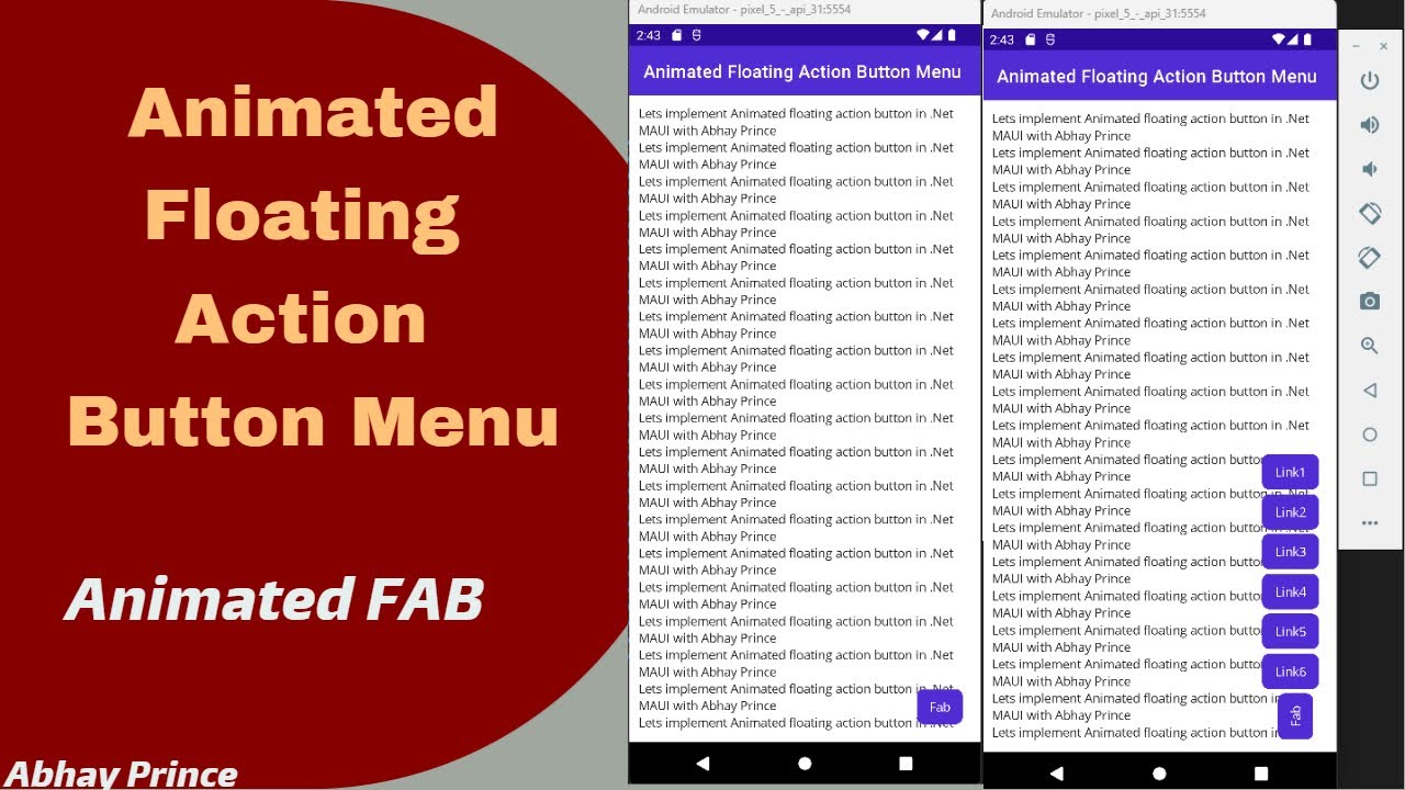 Animated FAB - Floating Action Button Menu in .Net MAUI