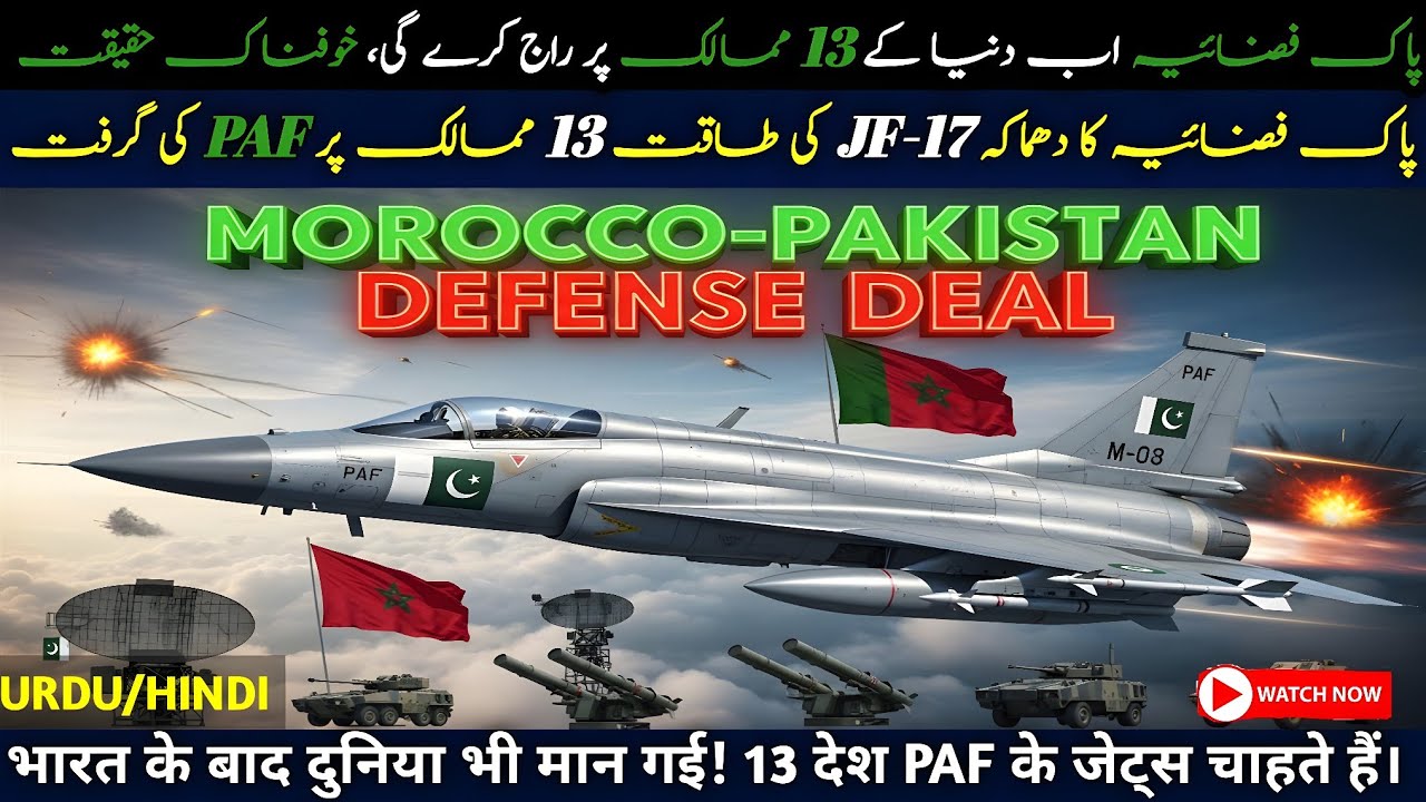 Morocco explores possible JF-17 fighter deal with Pakistan following new defense pact.
