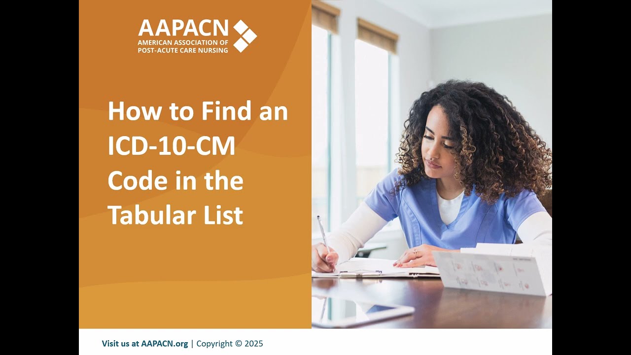 How to Find an ICD-10-CM Code in Tabular List: September 2025