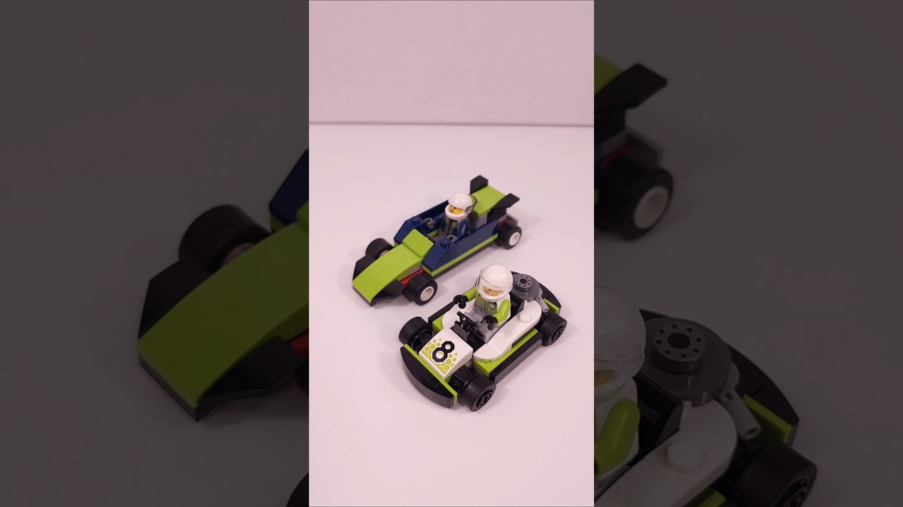 LEGO City Gokart Racer (30719) kontra samoch&oacute;d wyścigowy (30640) #shorts @TopBrickBuilder