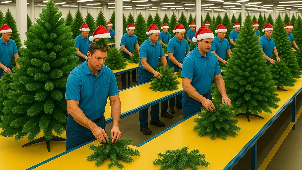 Así se Fabrican los Árboles de Navidad ARTIFICIALES | El Proceso Real te Sorprenderá