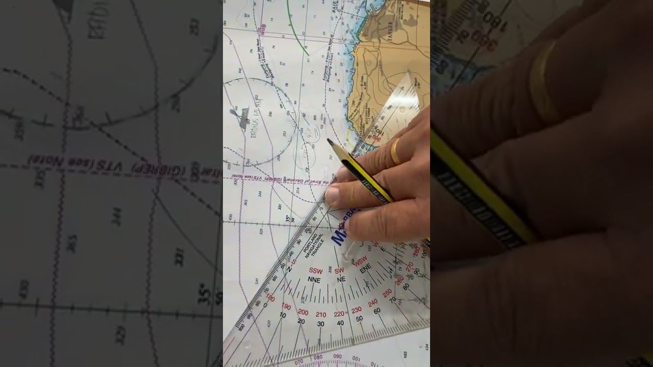 3.1 Plotting Bearing and Distance on Mercator Chart using Protractor