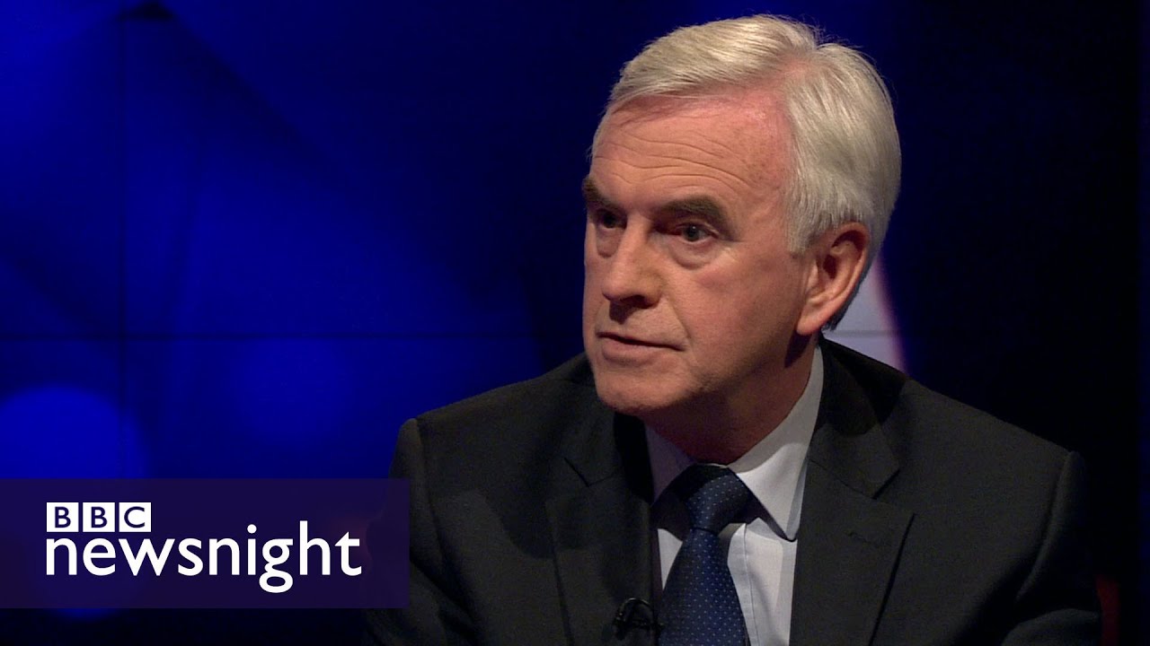 John McDonnell on EU referendum, Labour anti-semitism row - BBC Newsnight