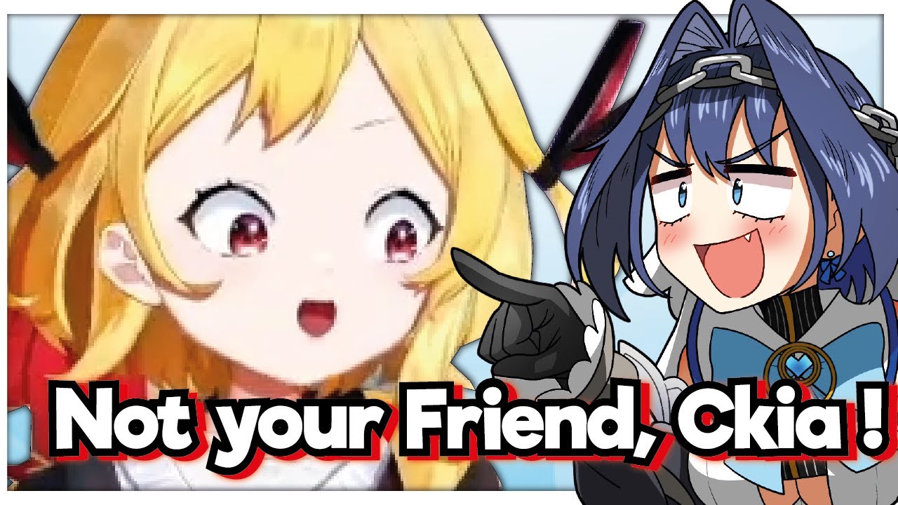 Ckia shocked when Kronii and Biboo said that they are not her friend !