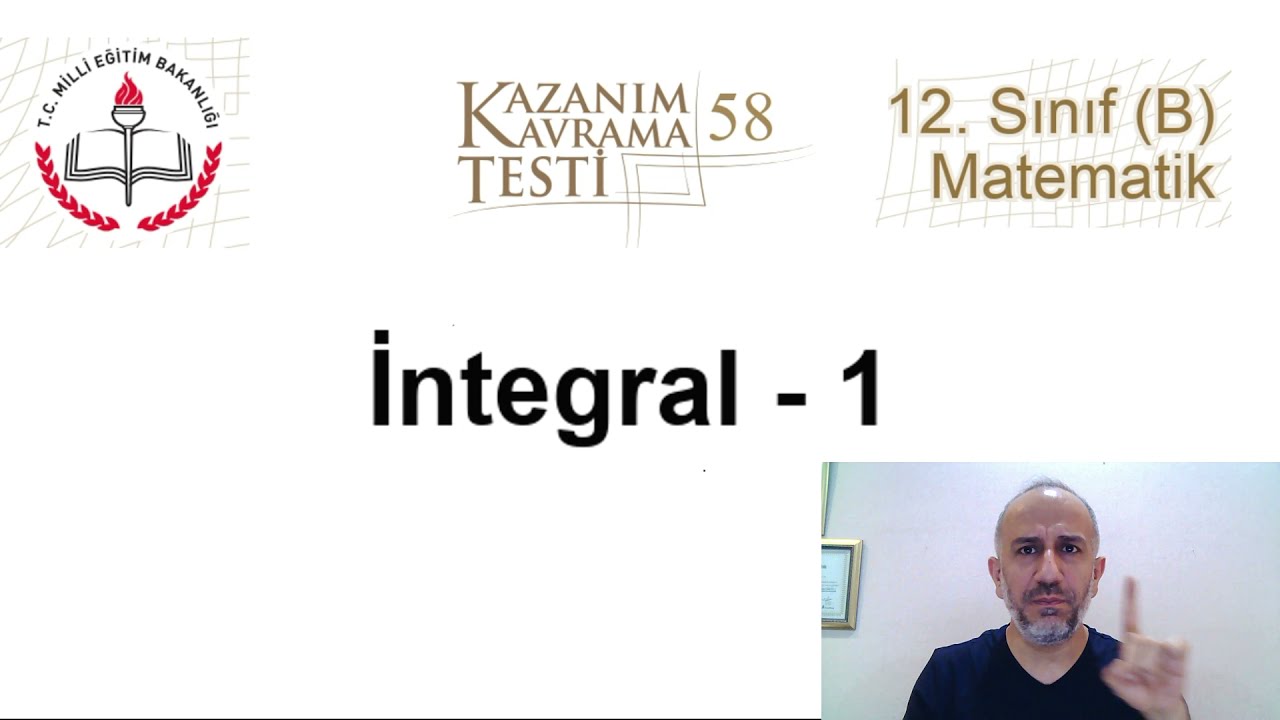 TEST-58 (İNTEGRAL-1) l MEZUN MATEMATİK KAZANIM TESTLERİ