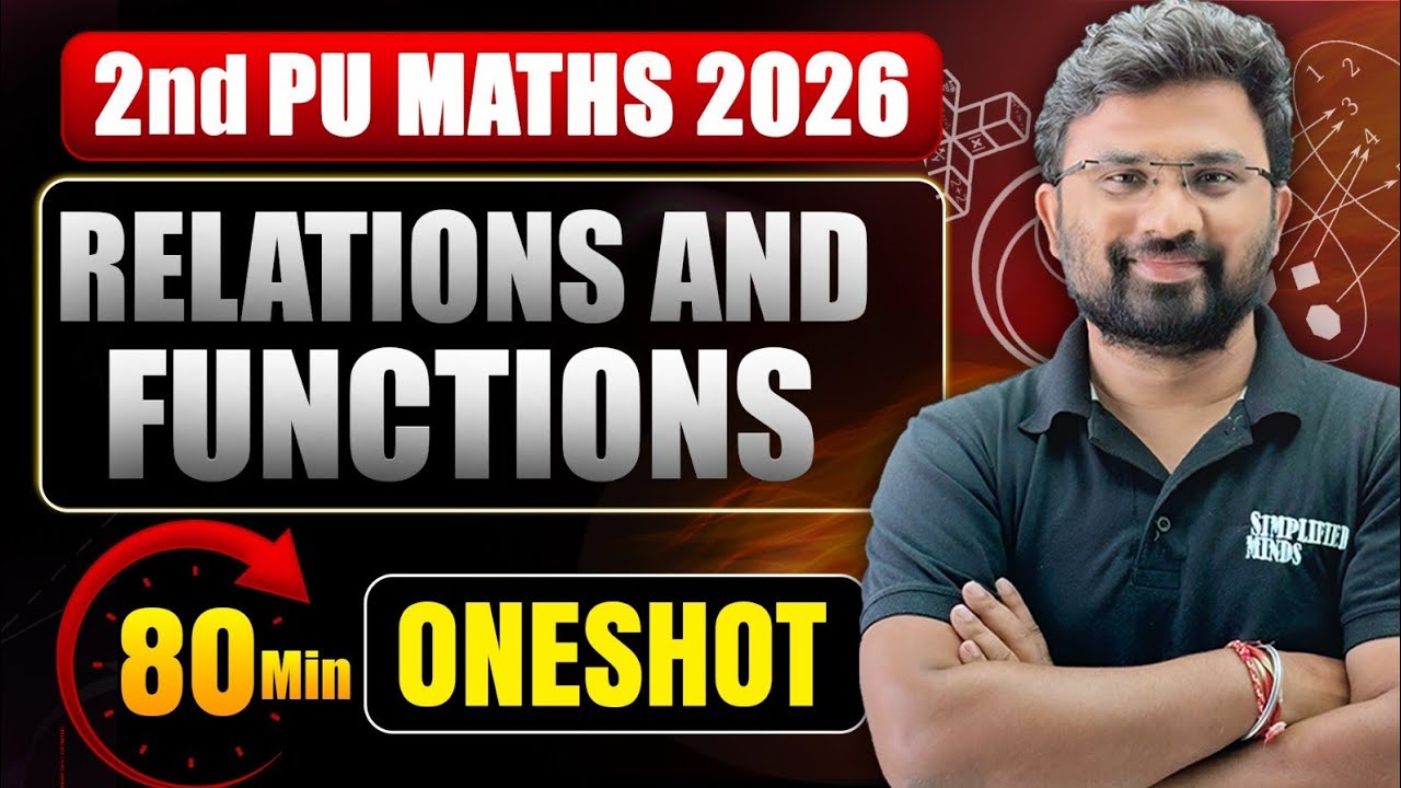 2ndPU Maths 2026 | Relations and Functions Oneshot | Important and Fixed Questions