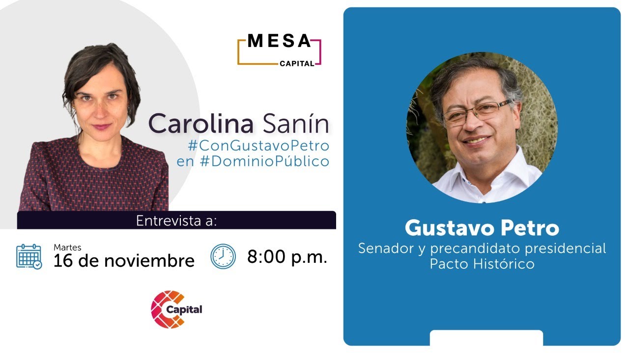 ⭕#ENVIVO | En #DominioPúblico Carolina Sanín entrevista a Gustavo Petro