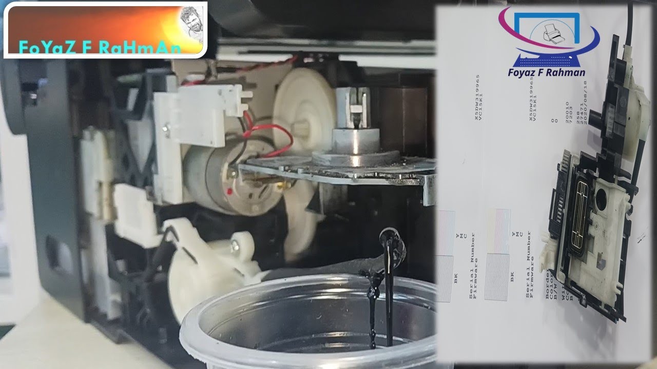 Epson||Repair Process Ink System Assembly For L3110||Red Light Blinking & Service Required Solution