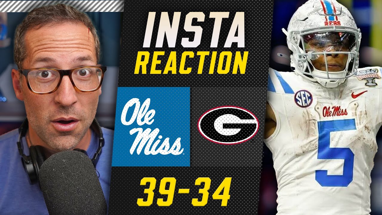 Ole Miss wins THRILLER over Georgia, 39-34 | Sugar Bowl Insta-Reaction