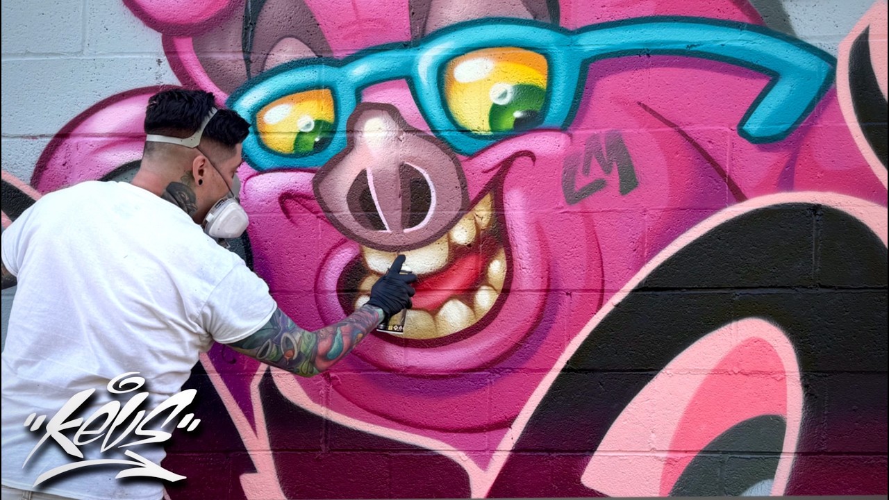 Spray Painting Graffiti and Graffiti Characters