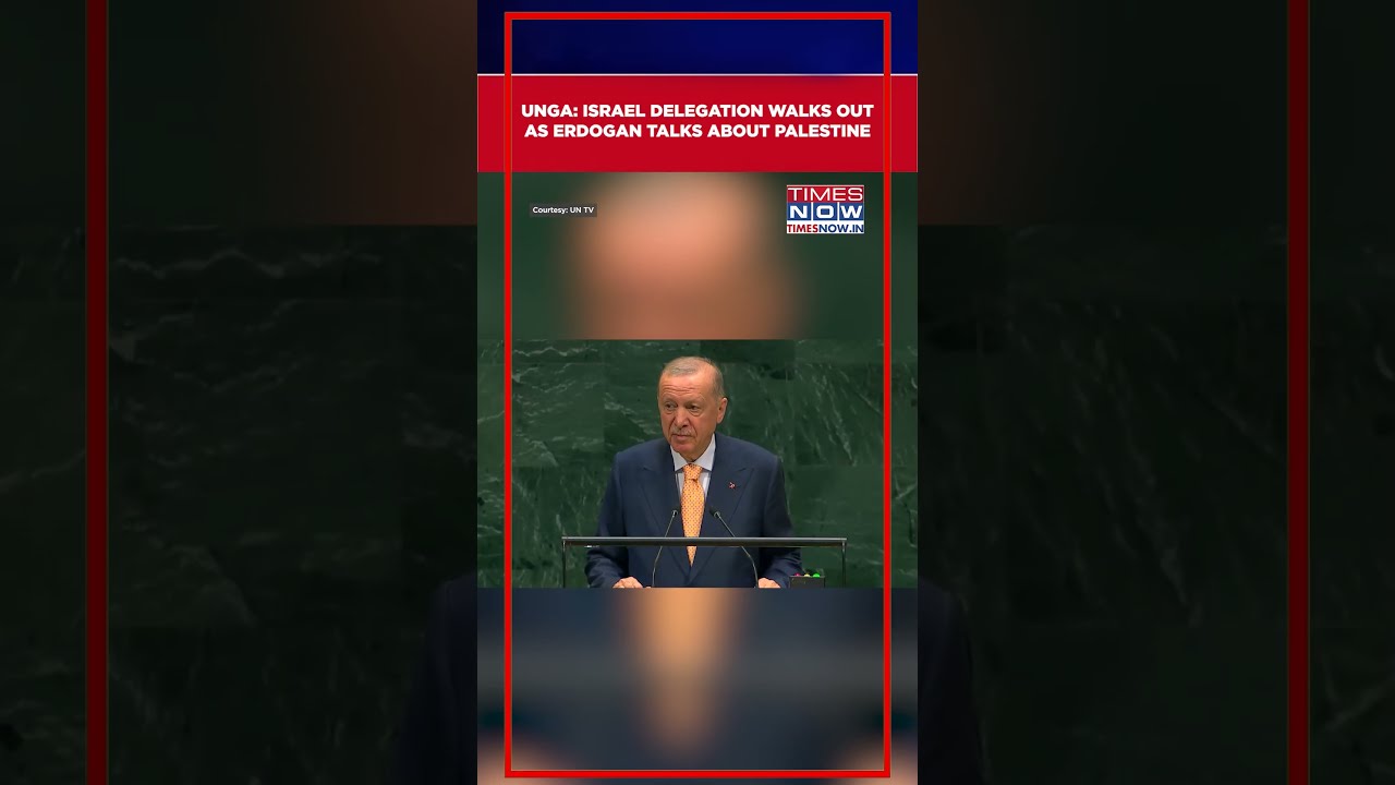 81st UNGA Session: Israel Delegation Walks Out As Erdogan Talks About Palestine | Watch #shorts