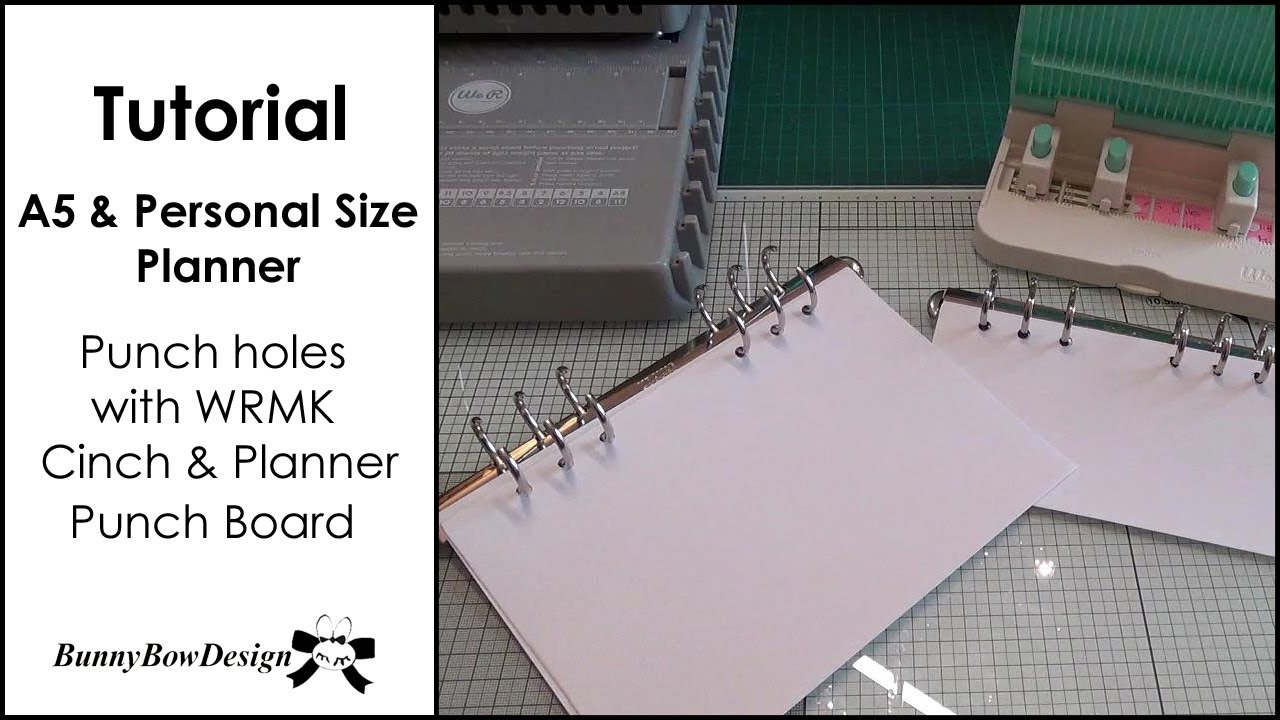 DIY A5 and Personal Size Planner holes with WRMK Cinch & Planner Punch Board