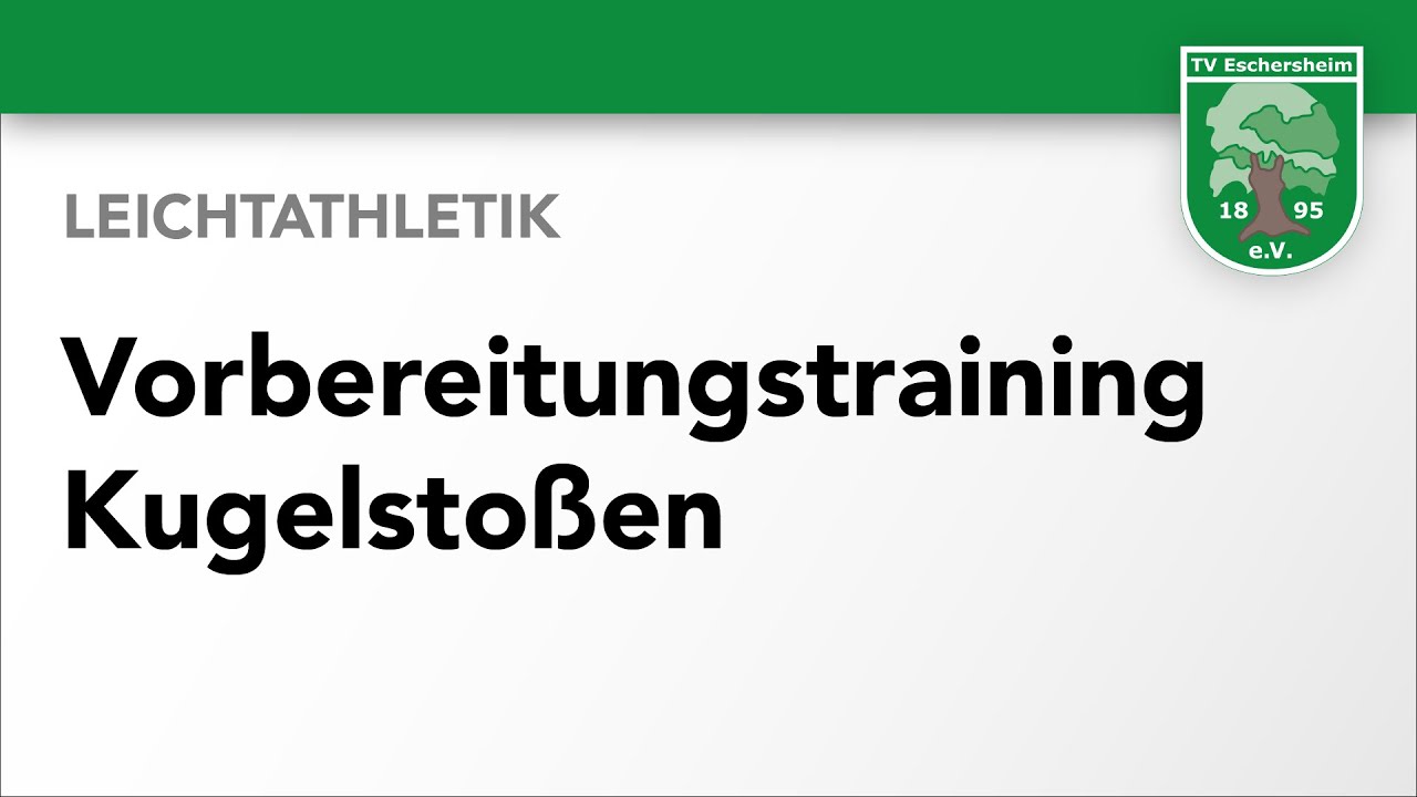 Leichtathletik: Vorbereitungstraining Kugelstoßen