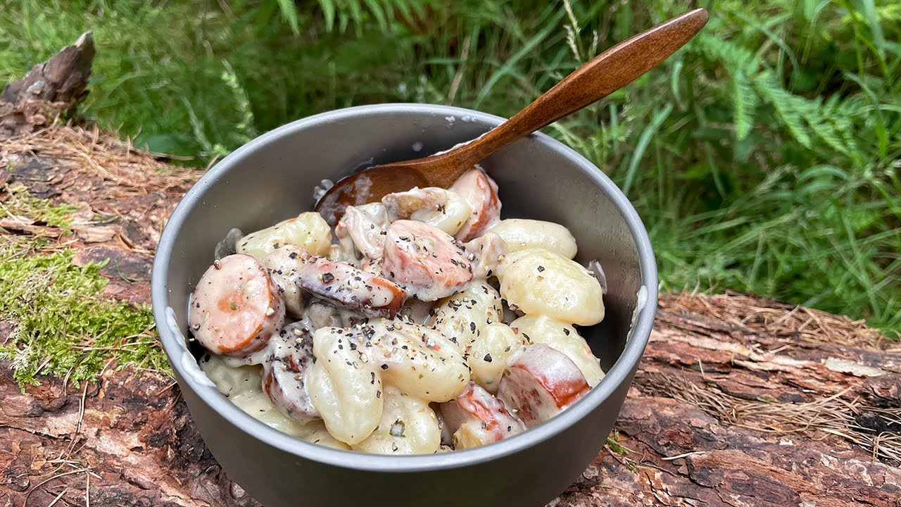 Creamy Smoked Sausage & Mushroom Gnocchi - Trangia Recipe