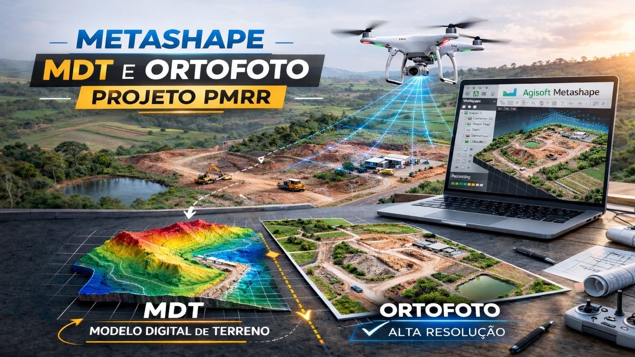 COMO GERAR  MDT E ORTOFOTO A PARTIR DAS IMAGENS DE DRONE NO METASHAPE? (PROJETO PMRR UFMG)