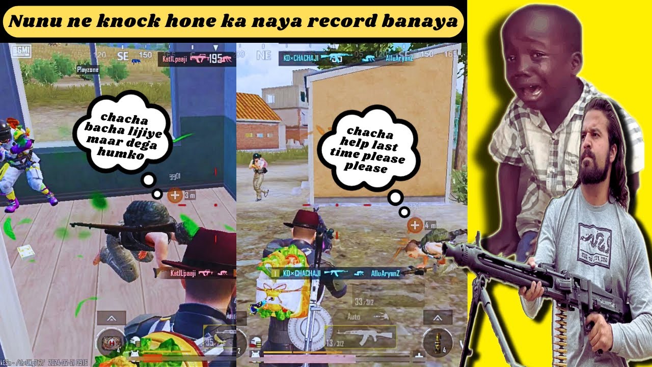 Nunu ho raha knock chacha rahe thok |BGMI|
