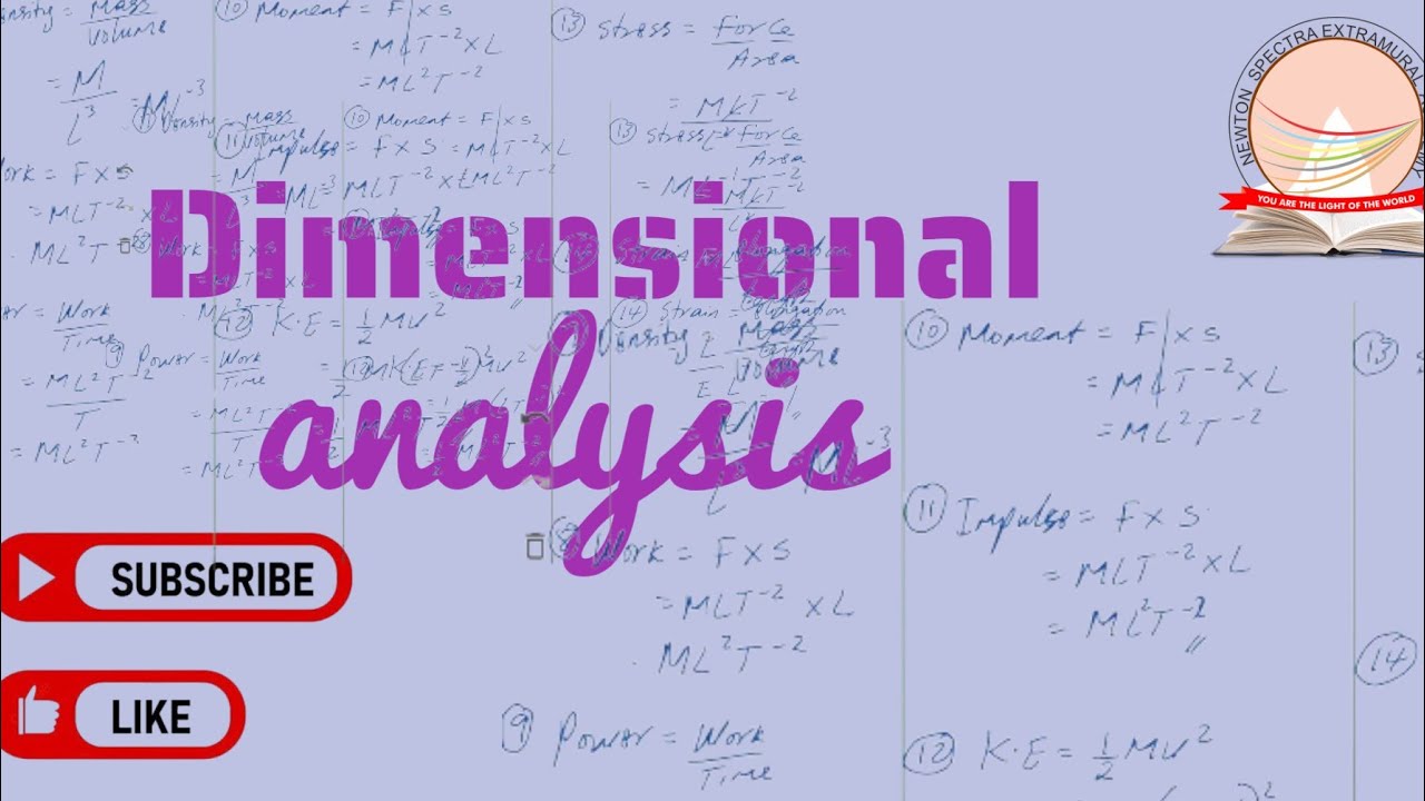Physics: Dimensional Analysis Lesson 1  #physics year 10 #utme 