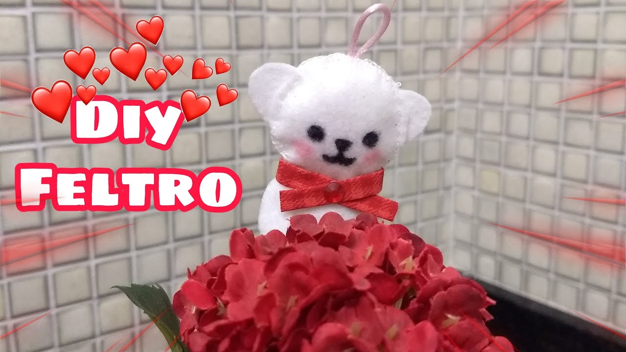 Ursinho de feltro/diy/alinedicasediy