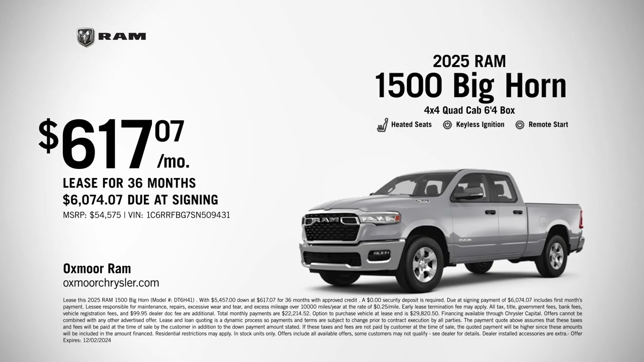 RAM 1500 11/26/2024 4601133