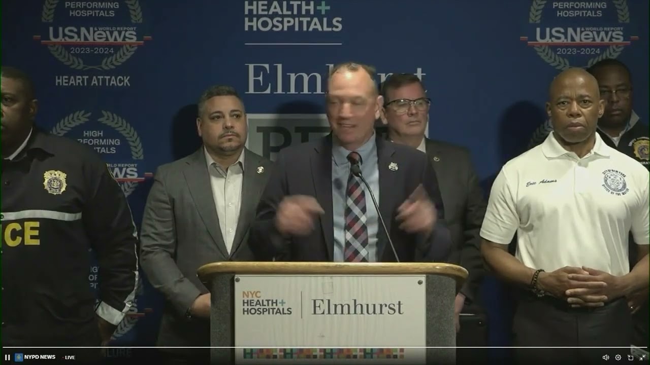 Officials hold press conference on 2 shot NYPD officers