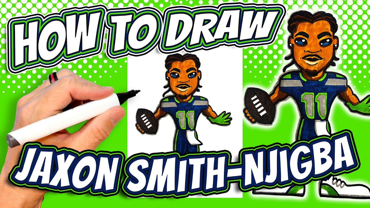 How to Draw Jaxon Smith-Njigba - Seattle Seahawks NFL Football Player