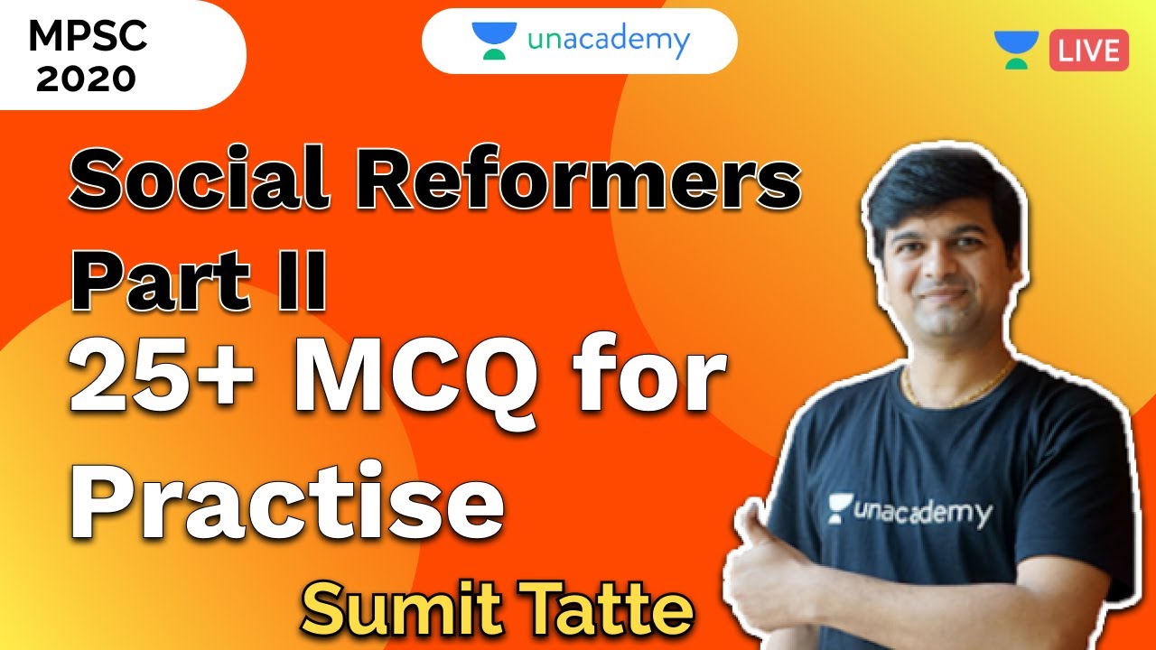 25+ MCQ for Practise - Social Reformers Part II | Sumit Tatte