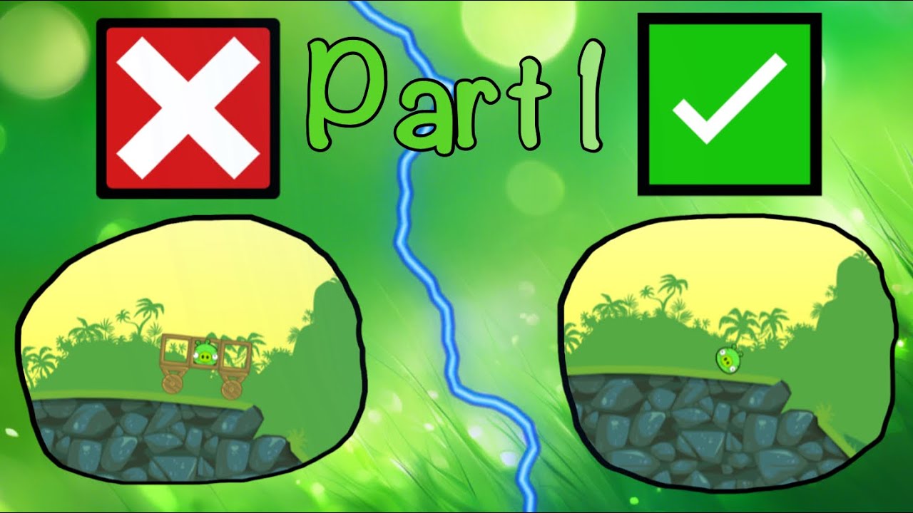 Bad Piggies But I USED LEAST PARTS AS POSSIBLE [PART 1]