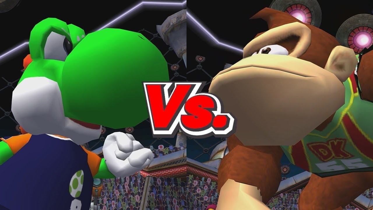 Super Mario Strikers - Yoshi/Toad Vs. Donkey Kong/Hammer Bros