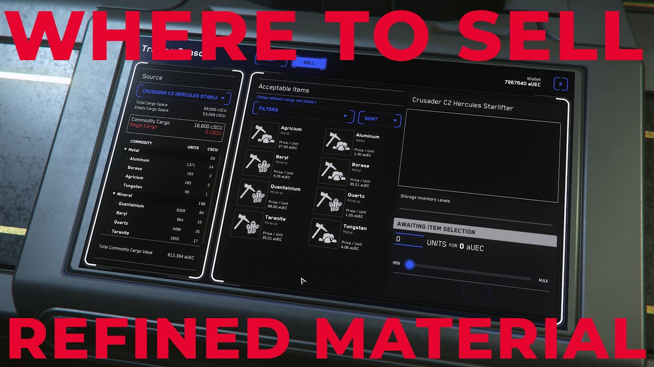 Где продать очищенный материал &mdash; советы по добыче ресурсов в Star Citizen