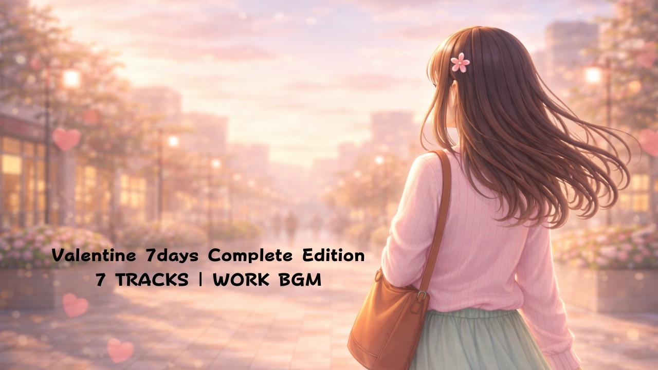 【作業用BGM】Valentine 7days Complete全7曲まとめ｜集中・勉強・読書・リラックス用