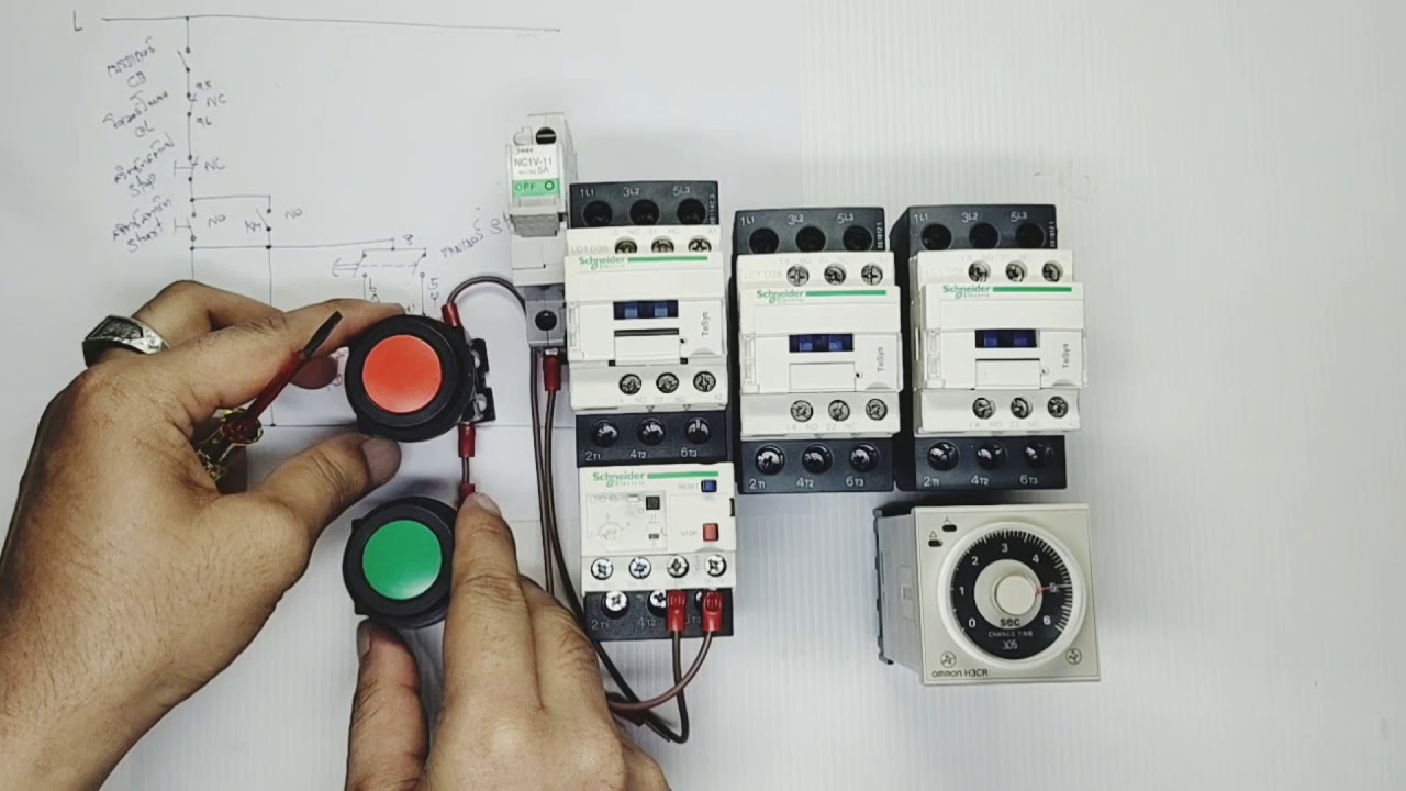 สอนการต่อวงจรควบคุมแบบ สตาร์-เดลต้า  Star Delta Starter Control Circuit ( 2/3 )