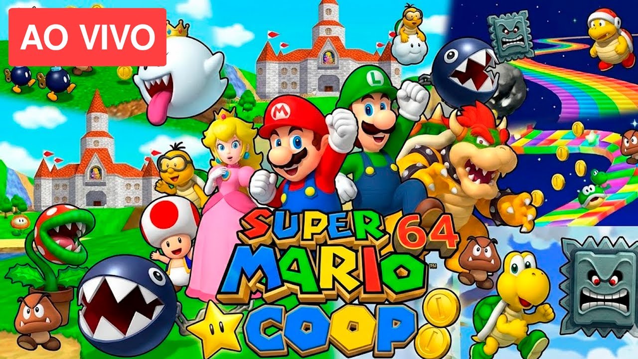LIVE ESPECIAL de Super Mario 64 COOP! A corrida pelas estrelas! 🏆 Segue pra dar uma força ⏭️ #shorts