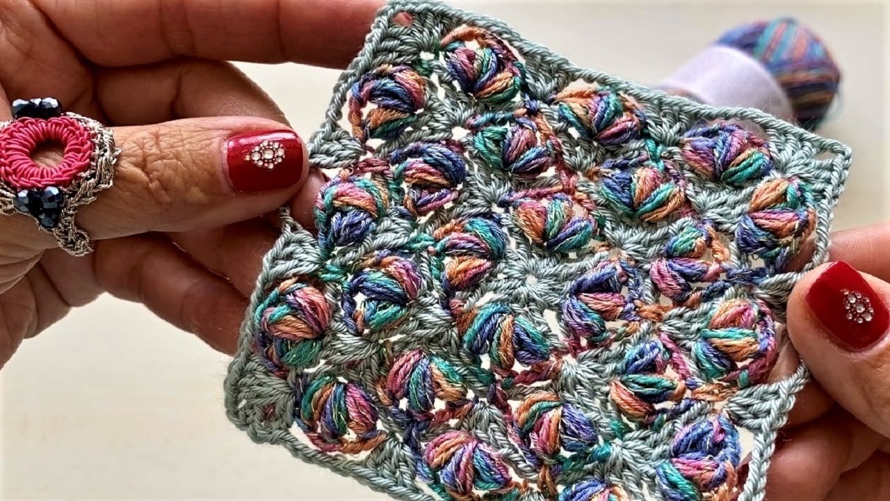 EL GRANNY SQUARE MÁS LINDO A CROCHET - PASO A PASO