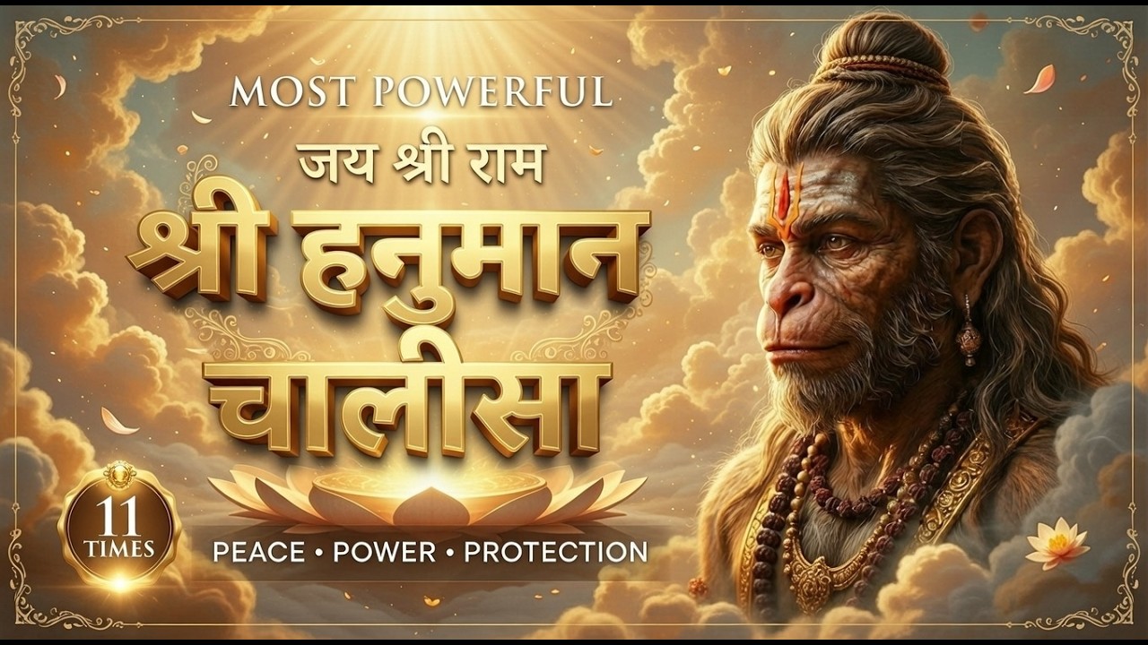 11 Times Hanuman Chalisa 🔱 हनुमान चालीसा 11 बार | Remove Fear & Negative Energy