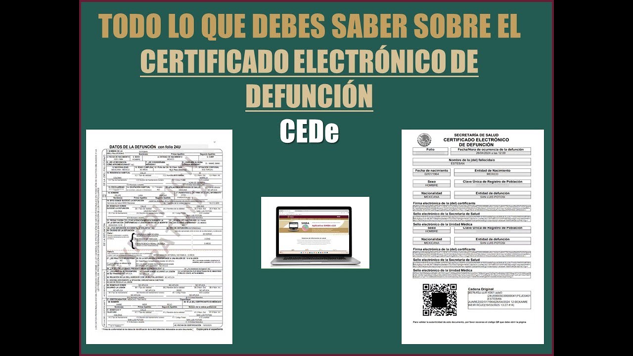 ✍🏼🧐👨🏼‍💻Capacitación COMPLETA de Certificado Electrónico de Defunción CEDe👨🏼‍💻👍