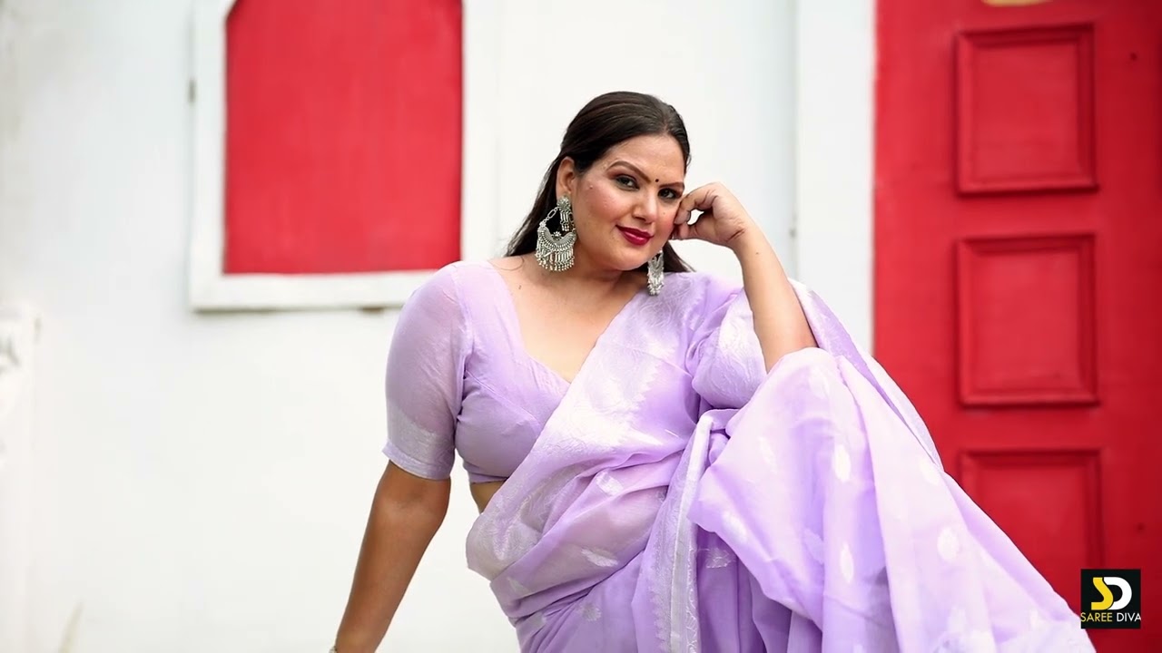 Saree Diva | Presented by world best model Malika in Violet Saree