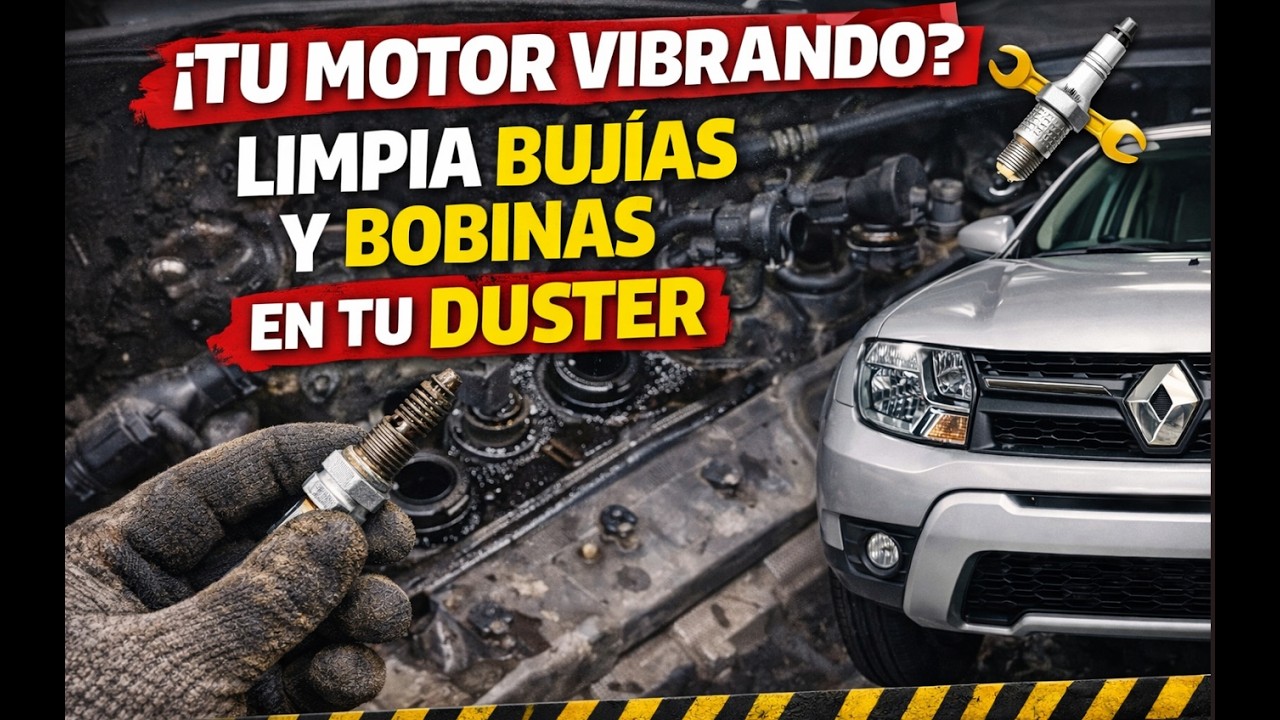 ¡Tu motor vibrando? Limpia bujías y bobinas correctamente en tu Duster 🚗⚙️