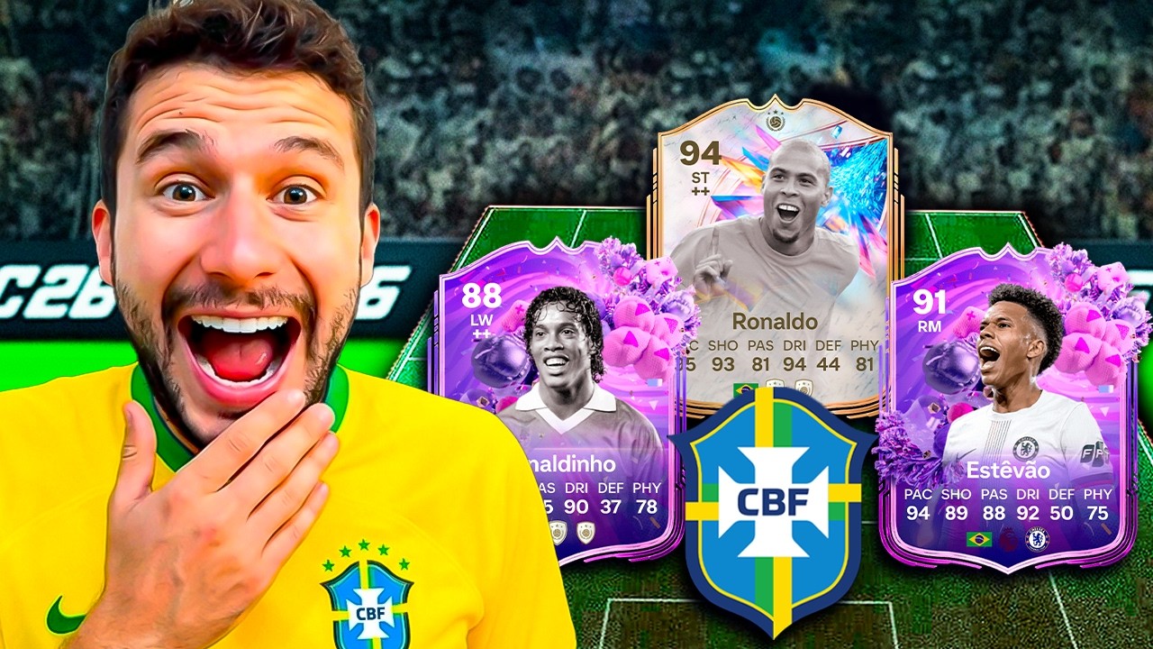 MONTEI UM TIME BR COM AS NOVAS CARTAS & MELHORES EVO 🔥