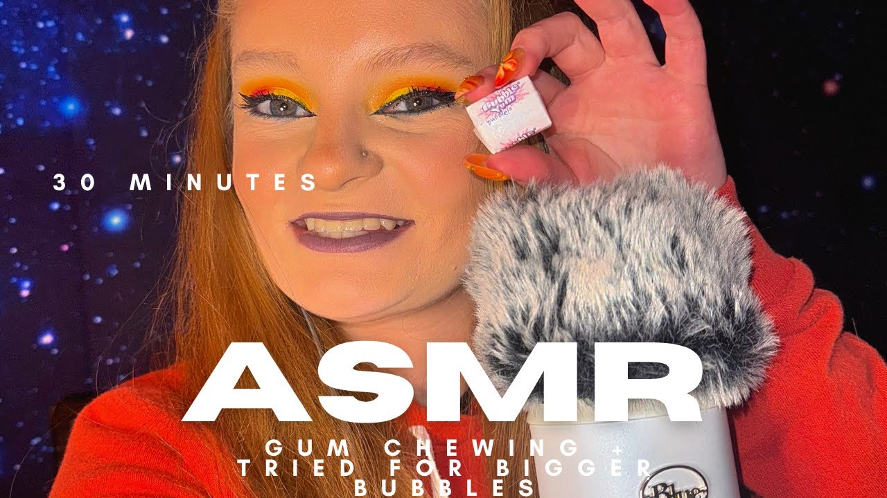 Chewing Gum & Trying Bigger Bubbles 💭✨ | ASMR Mouth Sounds 