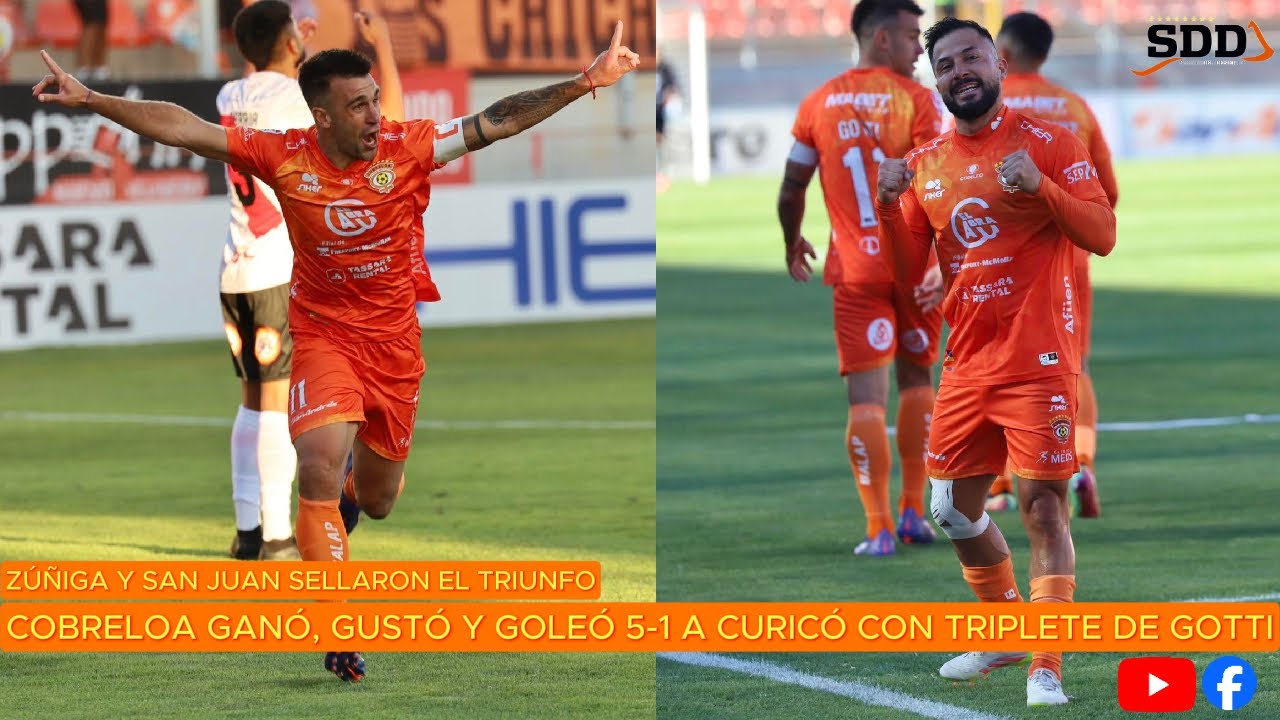 Cobreloa Ganó, Gustó y Goleó a Curicó con Triplete de Gustavo Gotti