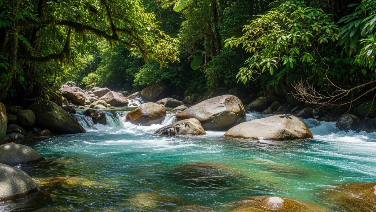 Tranquil River and Waterfall Ambience for Deep Relaxation